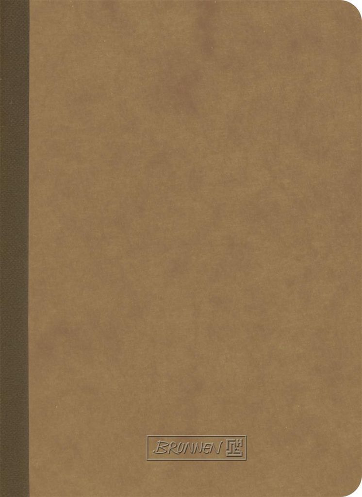 BRUNNEN Notizbuch FACT!plus DIN A6 kariert, hellbraun Softcover 192 Seiten