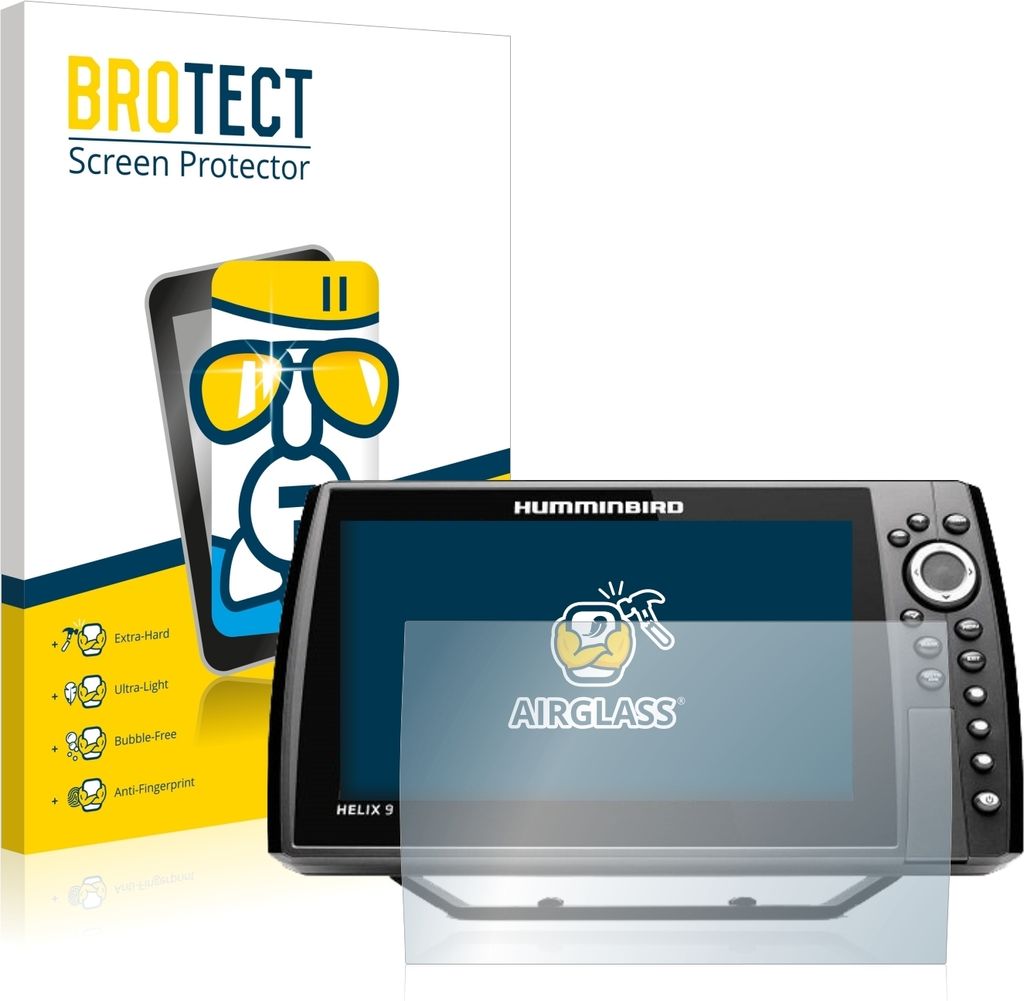 BROTECT Schutzglas für Humminbird Helix 9 CHIRP MSI+ GPS G4N Schutzfolie Panzer Folie Glas Display Schutz klar