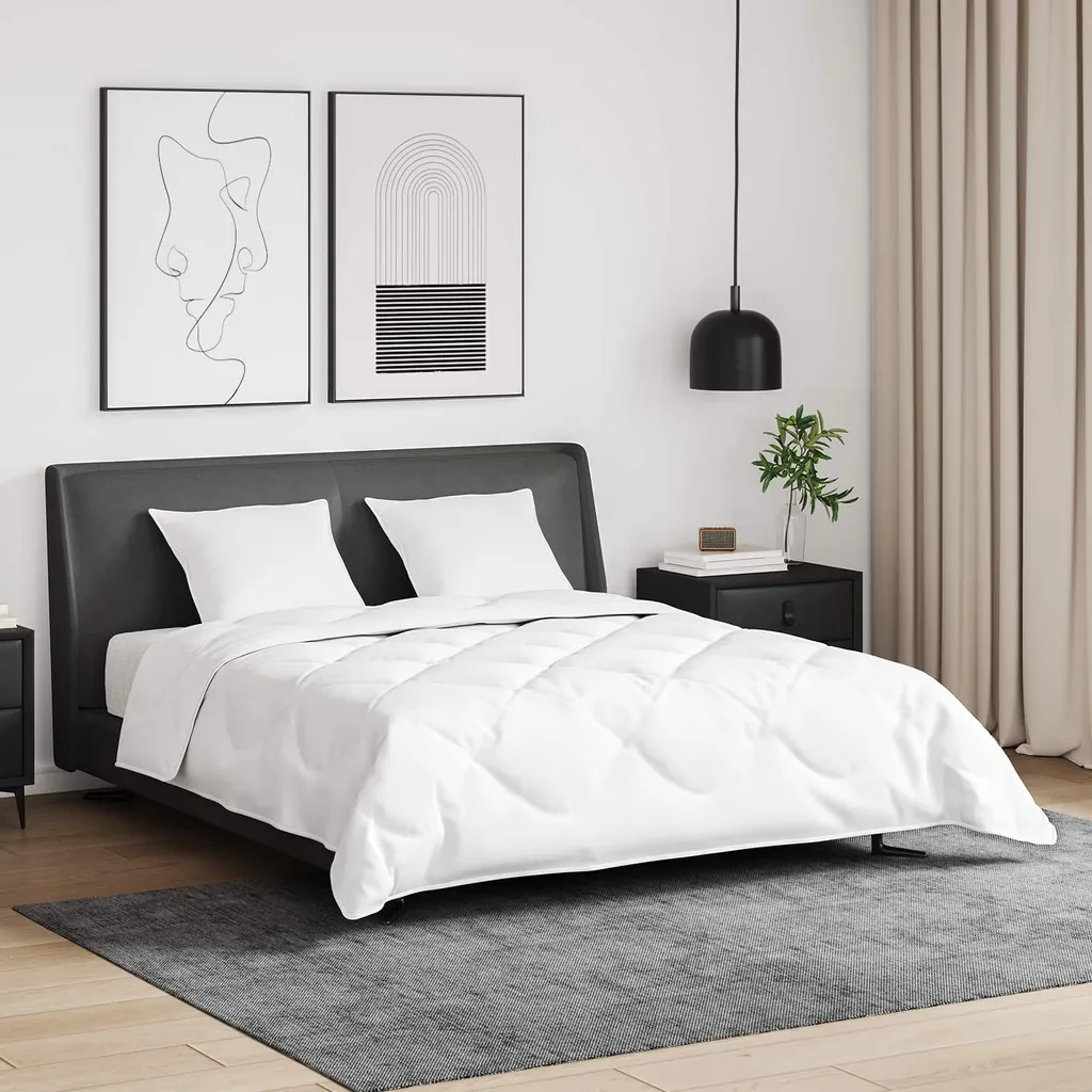 Set vidaXL Piumino + 2 Cuscini Piume Bianche - Il Letto dei Tuoi Sogni - 2