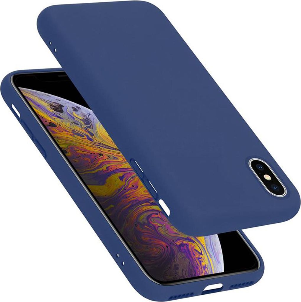 Cadorabo Schutzhülle für Apple iPhone X / XS Hülle in Blau Handyhülle Case Cover TPU Etui