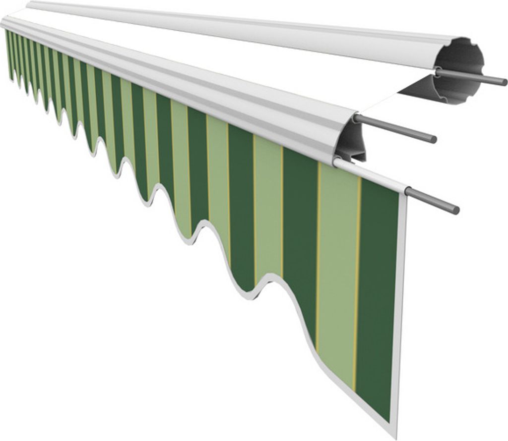 Leudus Markisen Volant für 3m Markisen Markisenbespannung Sonnenschutz Ersatzstoffe Sonnenmarkise fertig genäht (2,82x0.21m, SPD029)