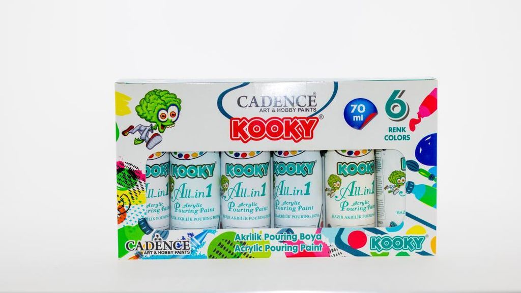 Cadence pouring Farbe Set für Kinder 6x70ml - kreatives Malen