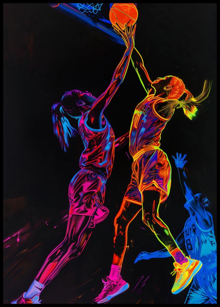Plakat 67,5x95cm Basketballspiel