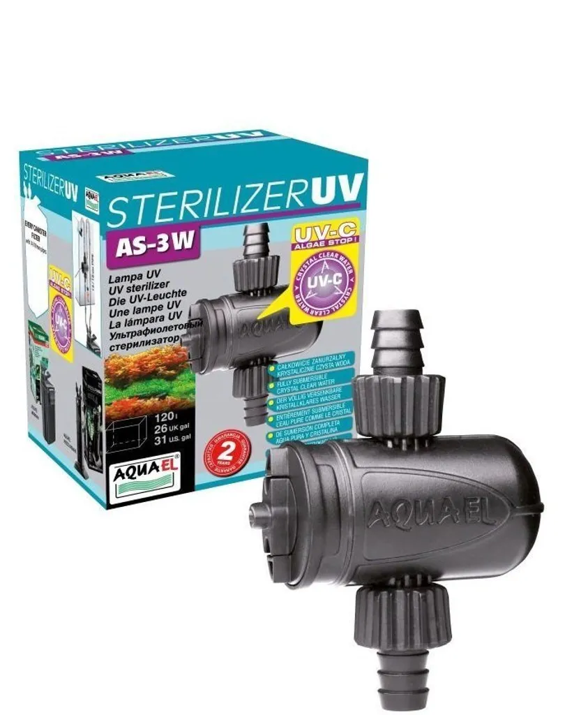 Sterilizzatore UV-C UV AS 3W per Acquario - Acqua Cristallina Garantita