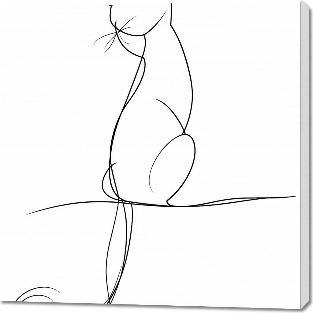 Bild 100x100cm Eleganz in einer Linie