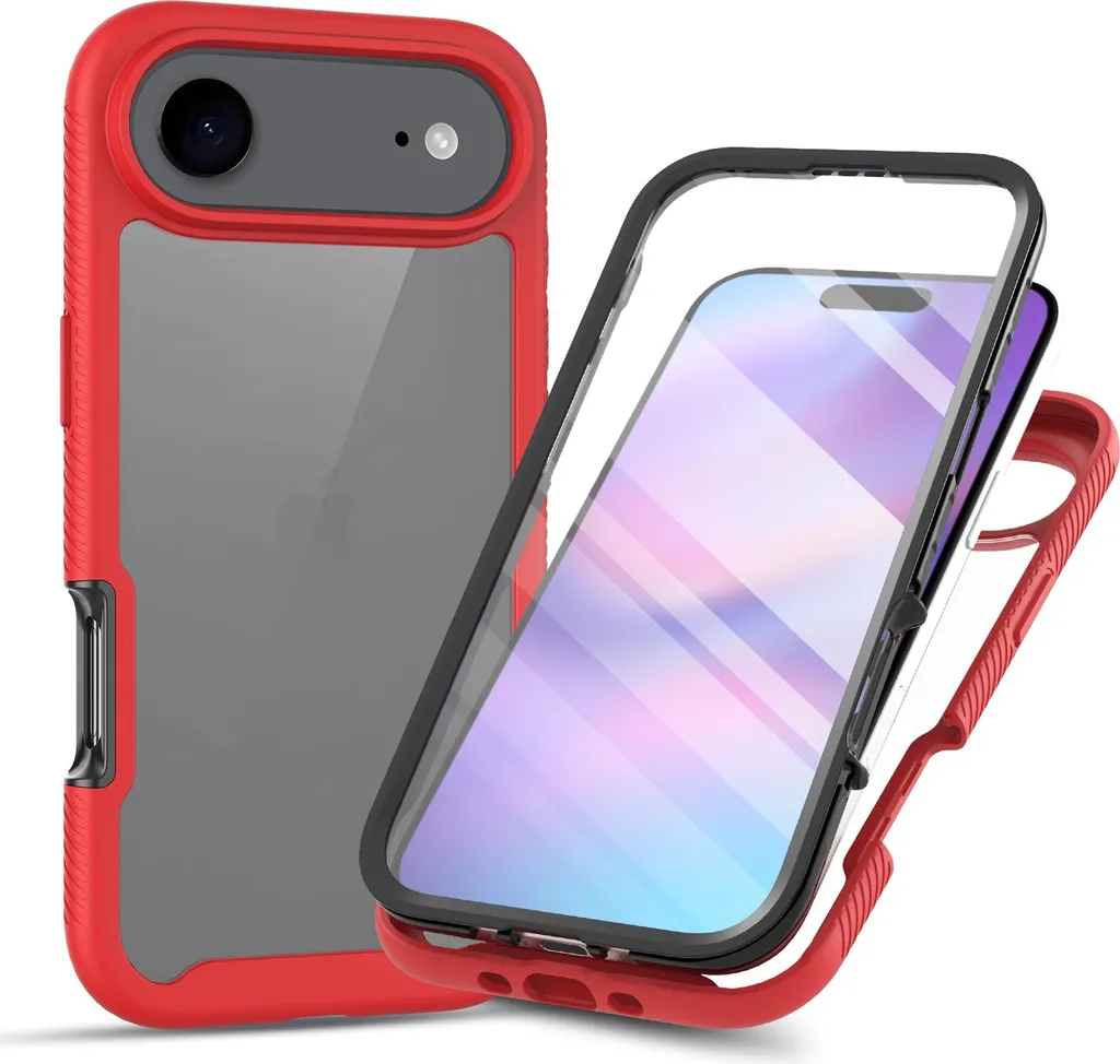 Custodia iPhone Air Rossa: Protezione 360° con Screen Protector Integrato
