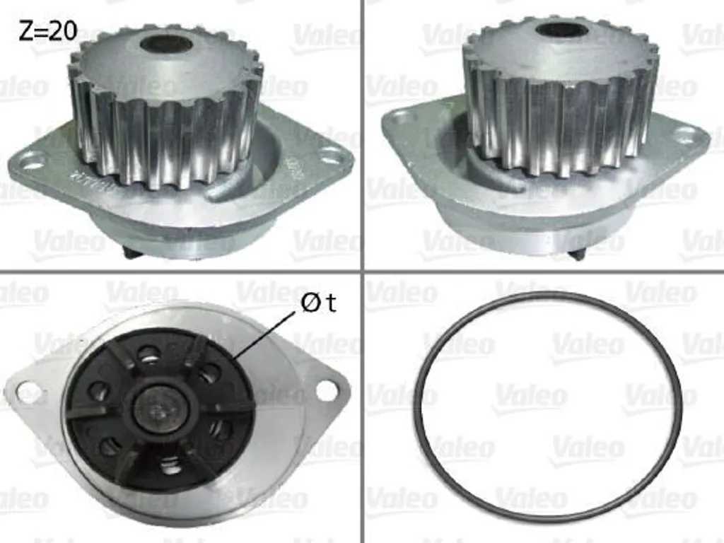 Pompe à eau de refroidissement moteur pour Citroën Berlingo et Saxo 1.4