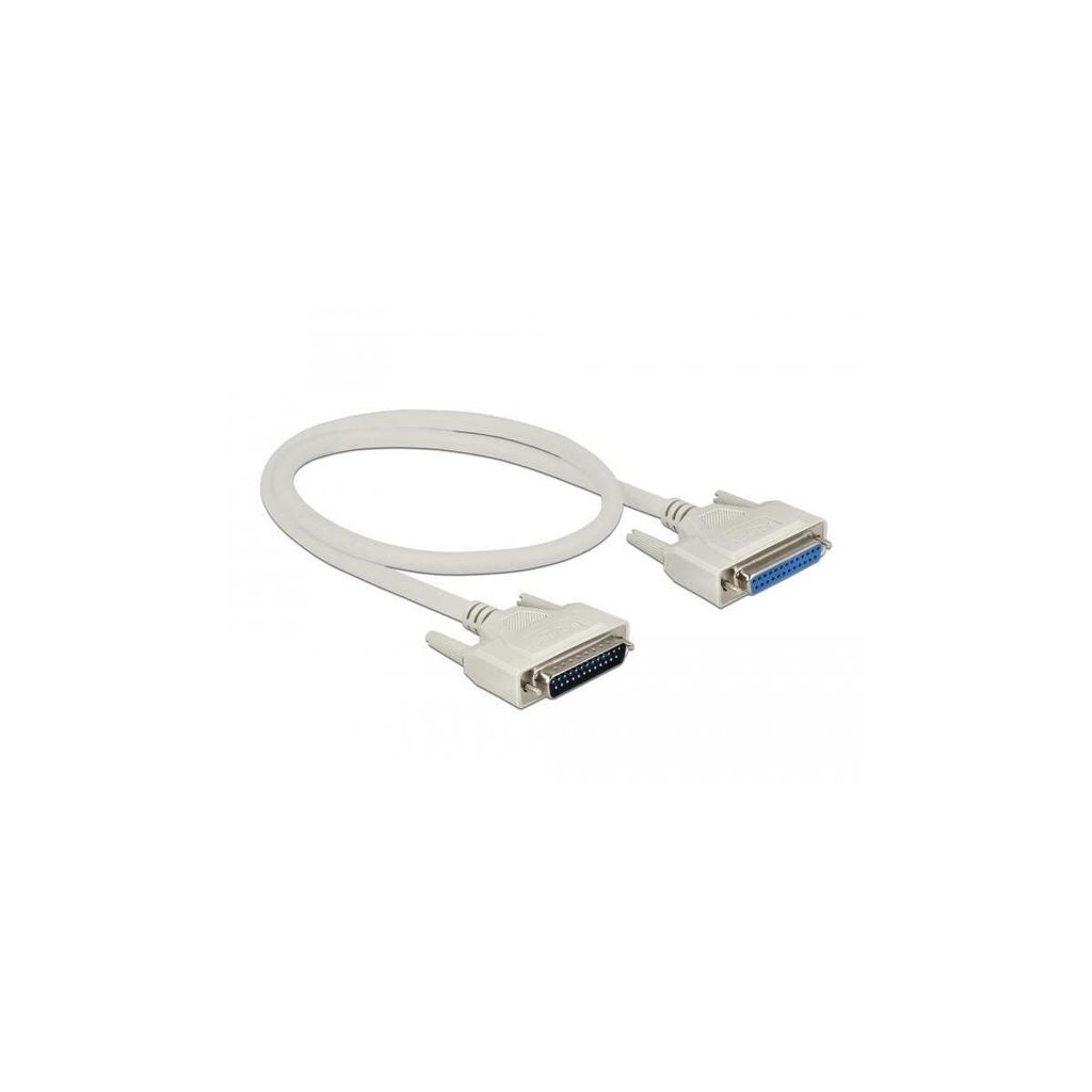 DELOCK Serielles Kabel D-Sub 25 Stecker zu Buchse 0,5 m