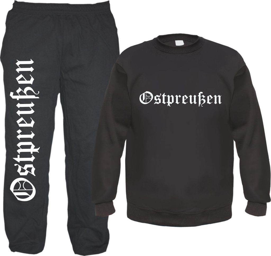 Ostpreußen Jogginghose und Sweat im Set - Jogginganzug M Schwarz