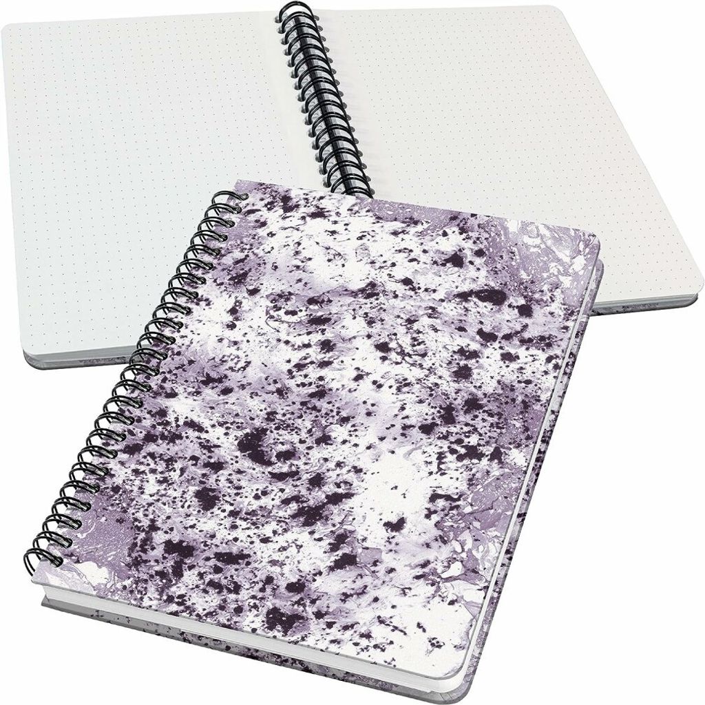 SIGEL JN606 Spiral-Notizbuch Jolie , Hardcover, ca. A5, dotted, violett/weiß, 120 S.