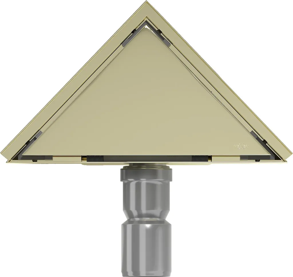 Mexen Flat Drain de Sol Triangulaire 20x20 cm Doré - Modèle 1510320