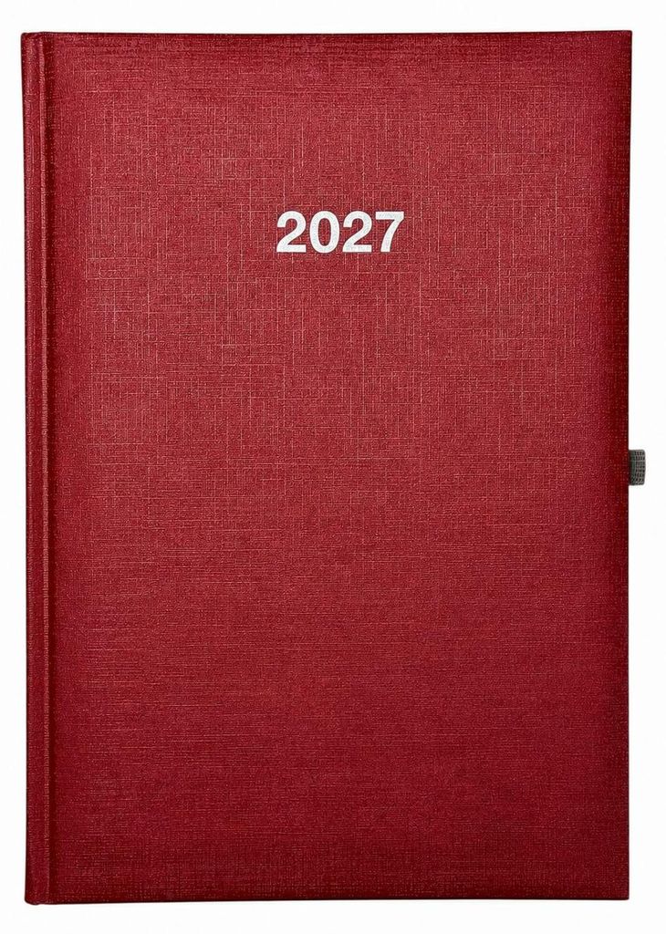 2027 ADINA Wochenkalender A5+ rot-metallic 24x16cm 1 Woche Produktbild 