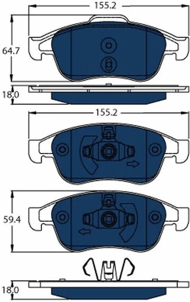 Plaquettes de frein TRW GDB1789BTE silencieuses pour Renault Zoe L3