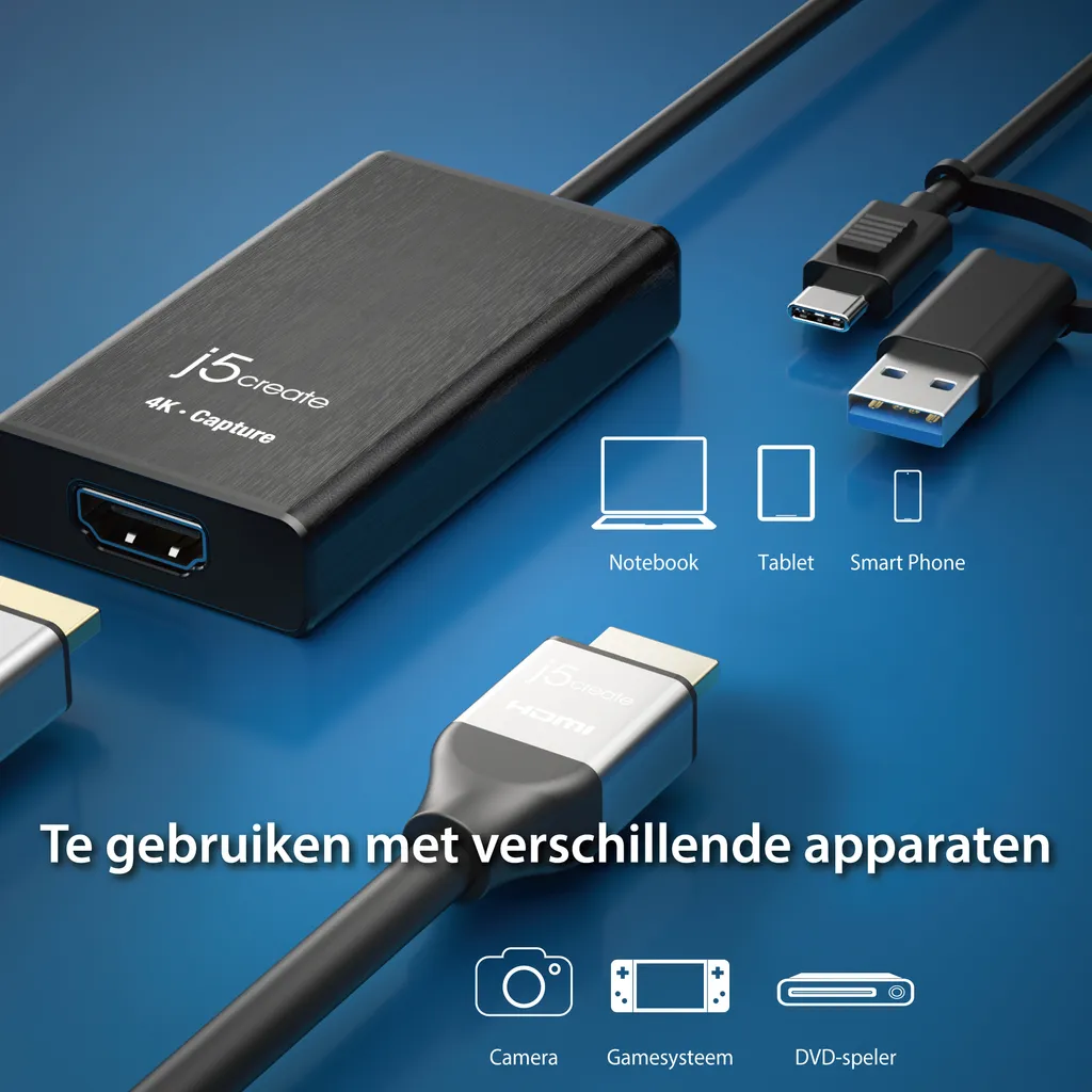 Transformez votre Caméra en Webcam 4K via j5create JVA11-N HDMI USB-C - 7