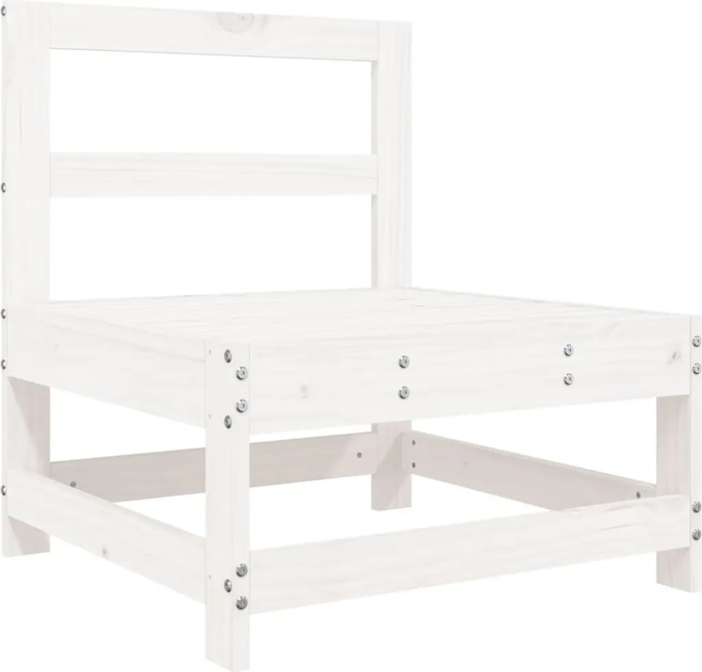 Divano da centro giardino in legno di pino massiccio bianco | Arredo Outdoor