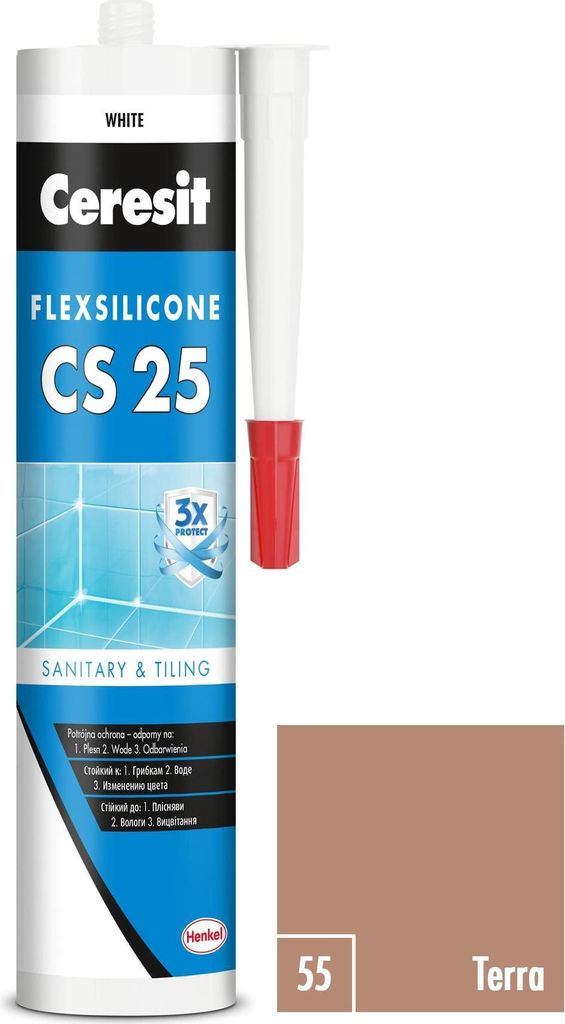 Ceresit Sanitärsilikon CS 25 terra, 280 ml