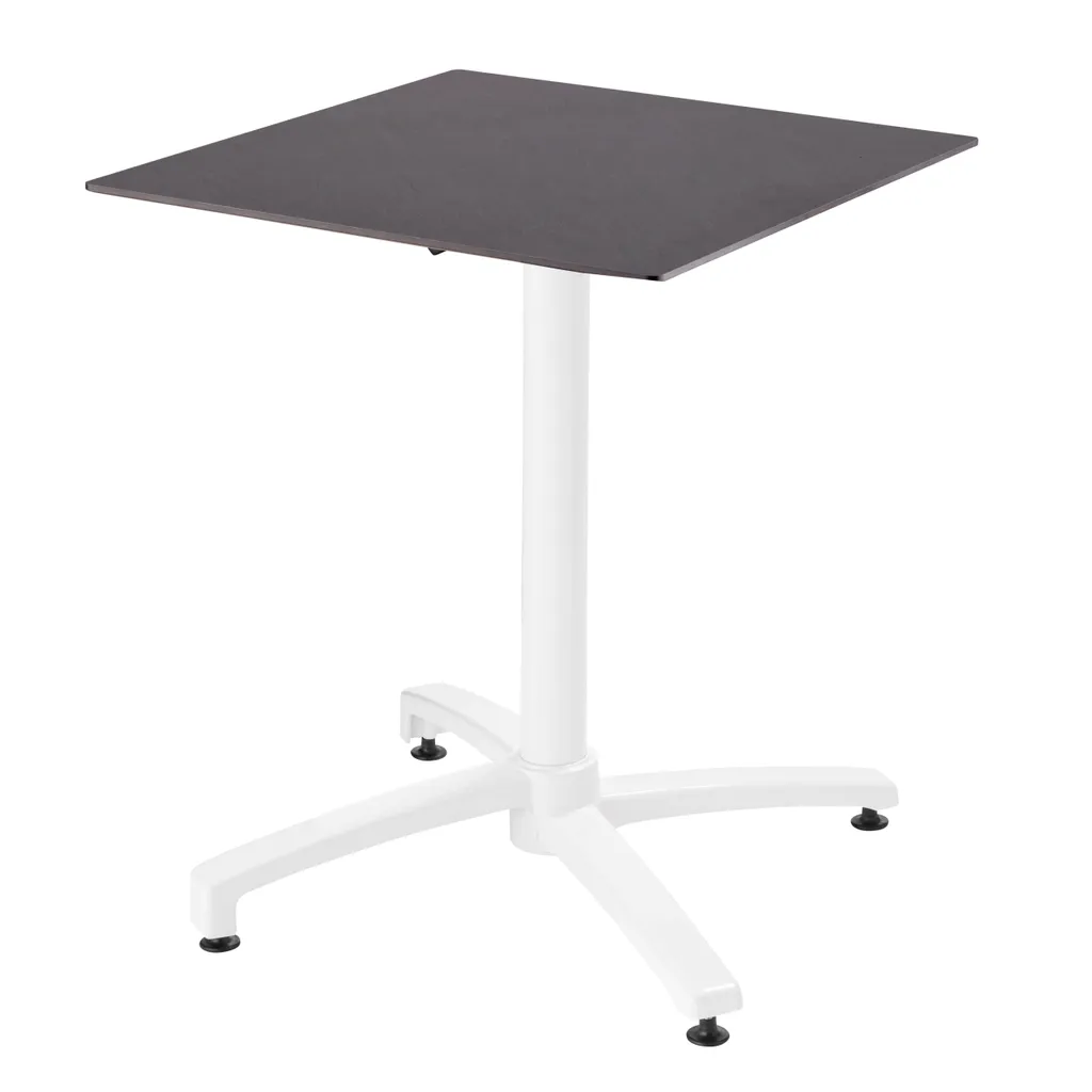 Table extérieure inclinable en stratifié gris 60x60 cm Oviala Opéra HPL
