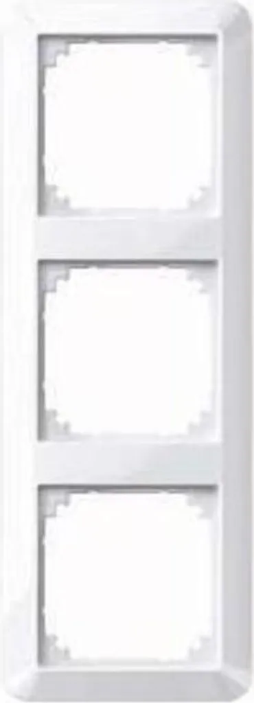 Plaque triple Merten 389325 finition brillant blanc actif haute qualité 1-M