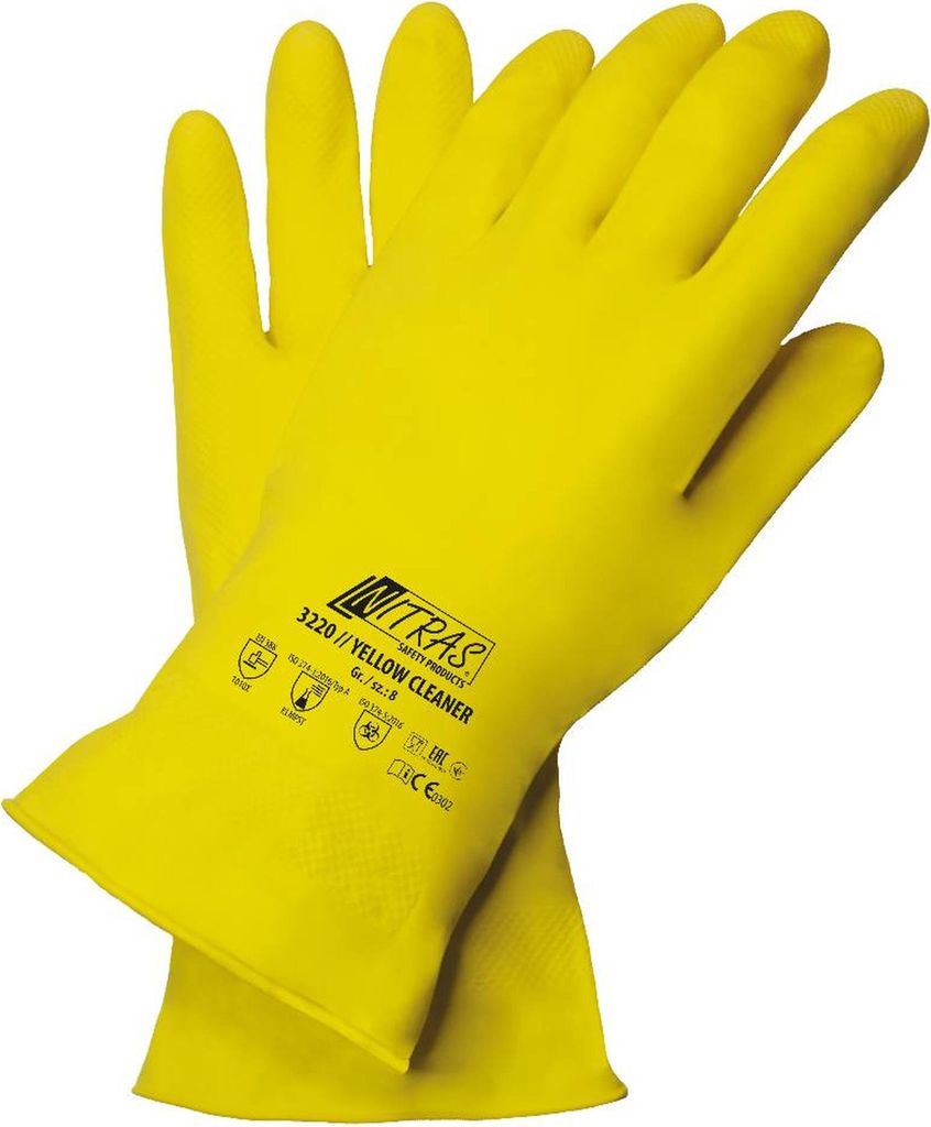Nitras Cleaner 144 Paar Gummihandschuhe | gelb | Gr. 7 - 10