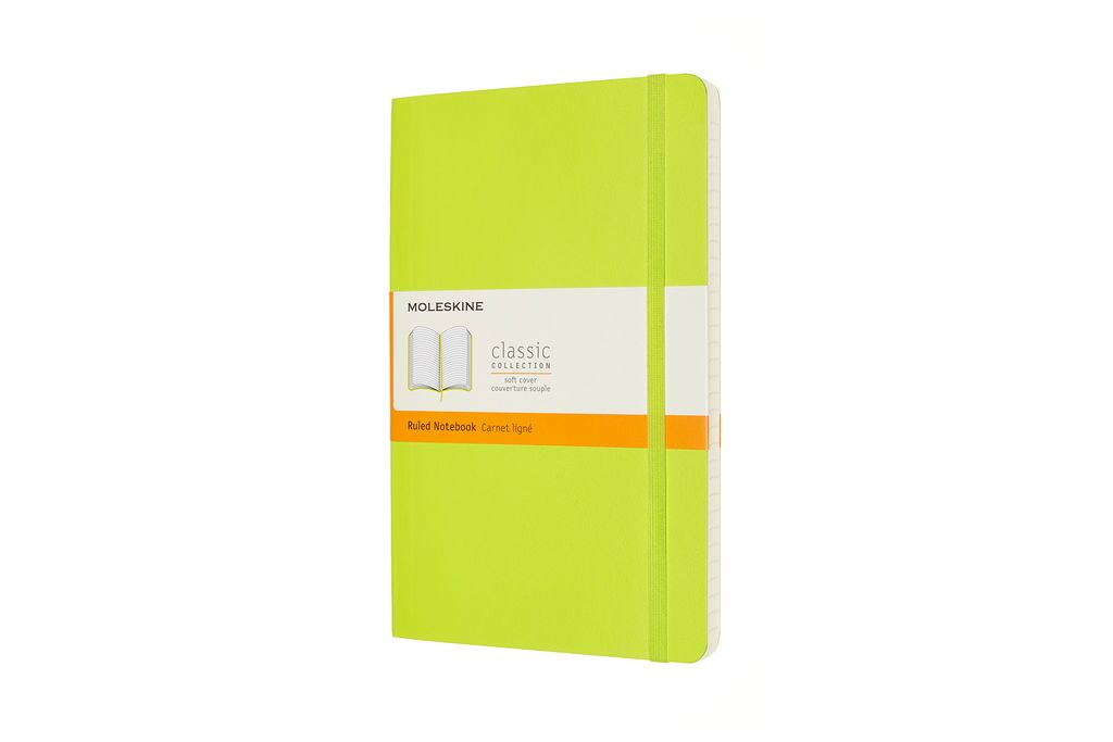 MOLESKINE Notizbuch Classic Collection flexibler Einband ca. DIN A5 liniert, hellgrün Softcover 240 Seiten
