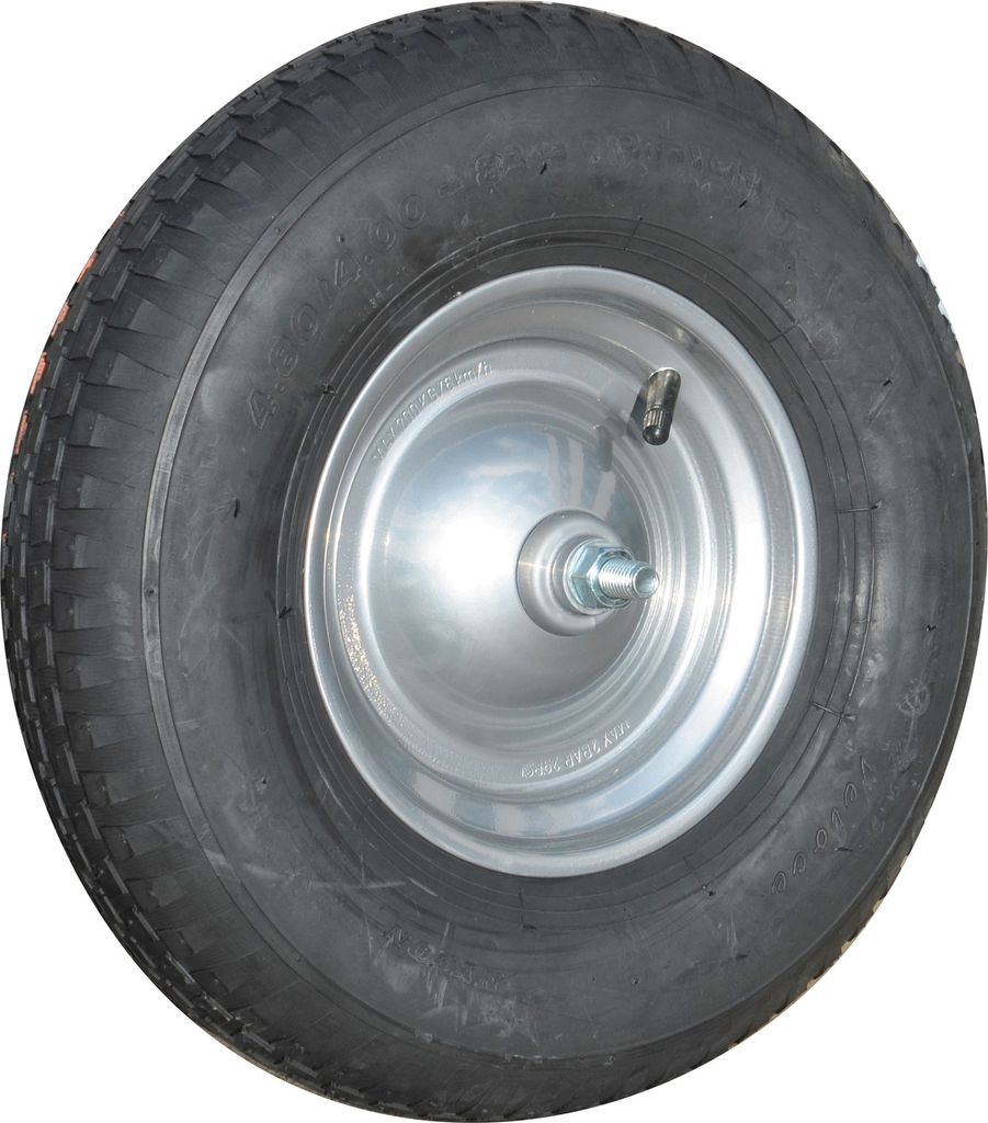 Luftrad D.400mm Radbreite 100mm m.Schlauch,Achse MÜBA