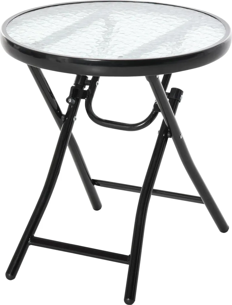 Offerta Tavolino Pieghevole Fortuna Lai Nero 45cm Balcone e Terrazza