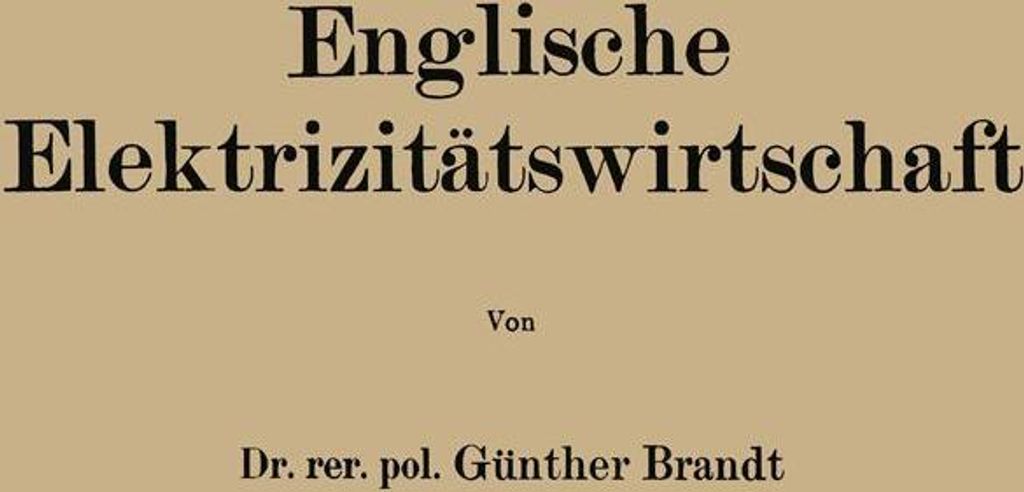 Englische Elektrizitätswirtschaft