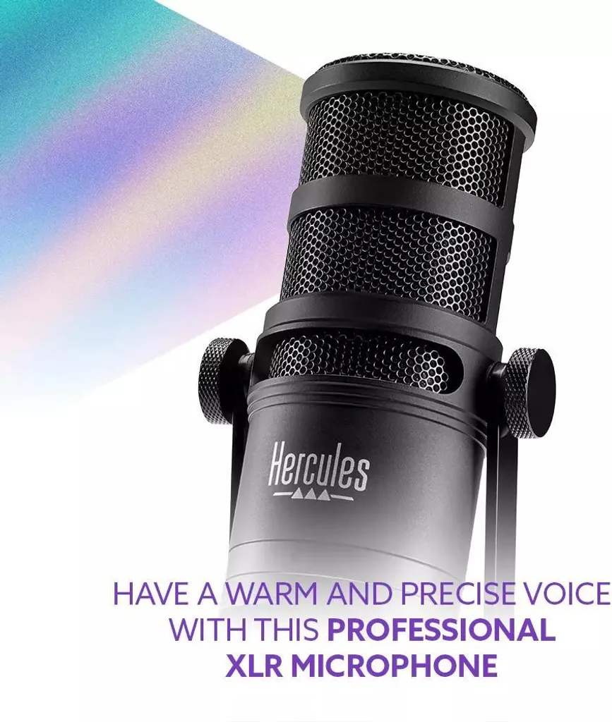Pack de Streaming Audio XLR Hercules avec Mixeur et Microphone Cardioïde