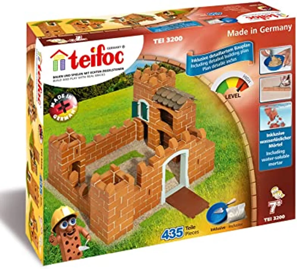 Teifoc TEI 3200 Château fort 3 variantes - Jeu de construction en pierre