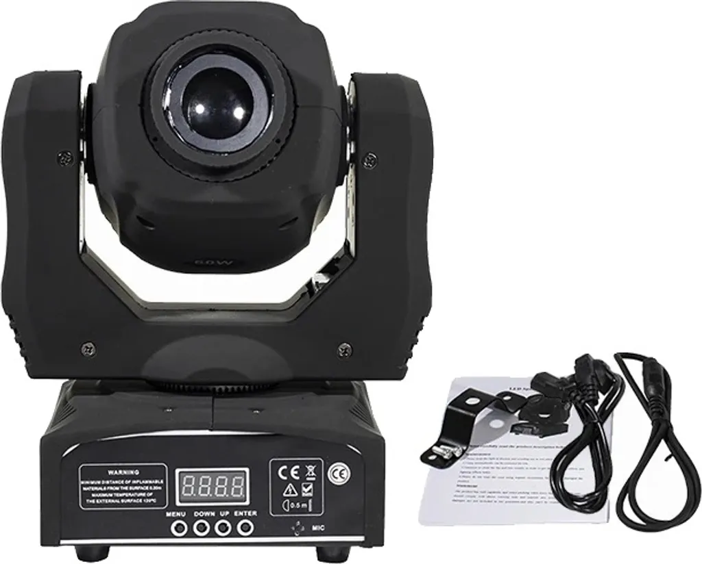 Projecteur Spot LED 60W DMX Haute Luminosité 7 Couleurs avec Prise