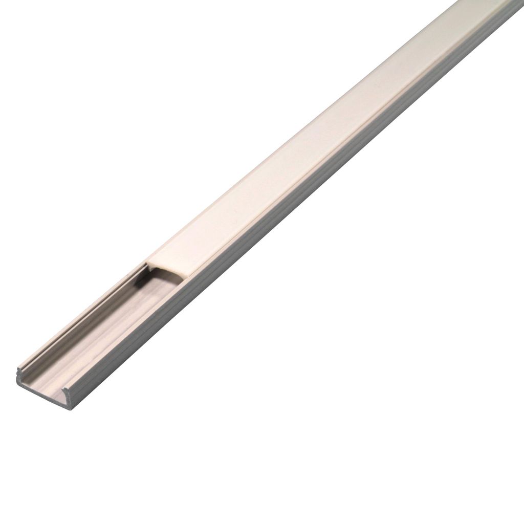 MasterLED LED Slim Profil PVC 16x7mm Grau 2m – Flache LED Produktbild 