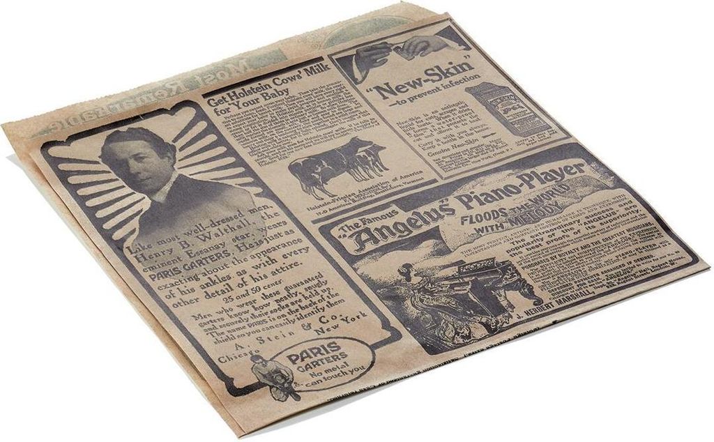 Takeawaytüte Times Brown Set WRAP & GO, 17 x 18 cm, Set á 1000 Stück, 2-seitig geöffnet, Fettpapier