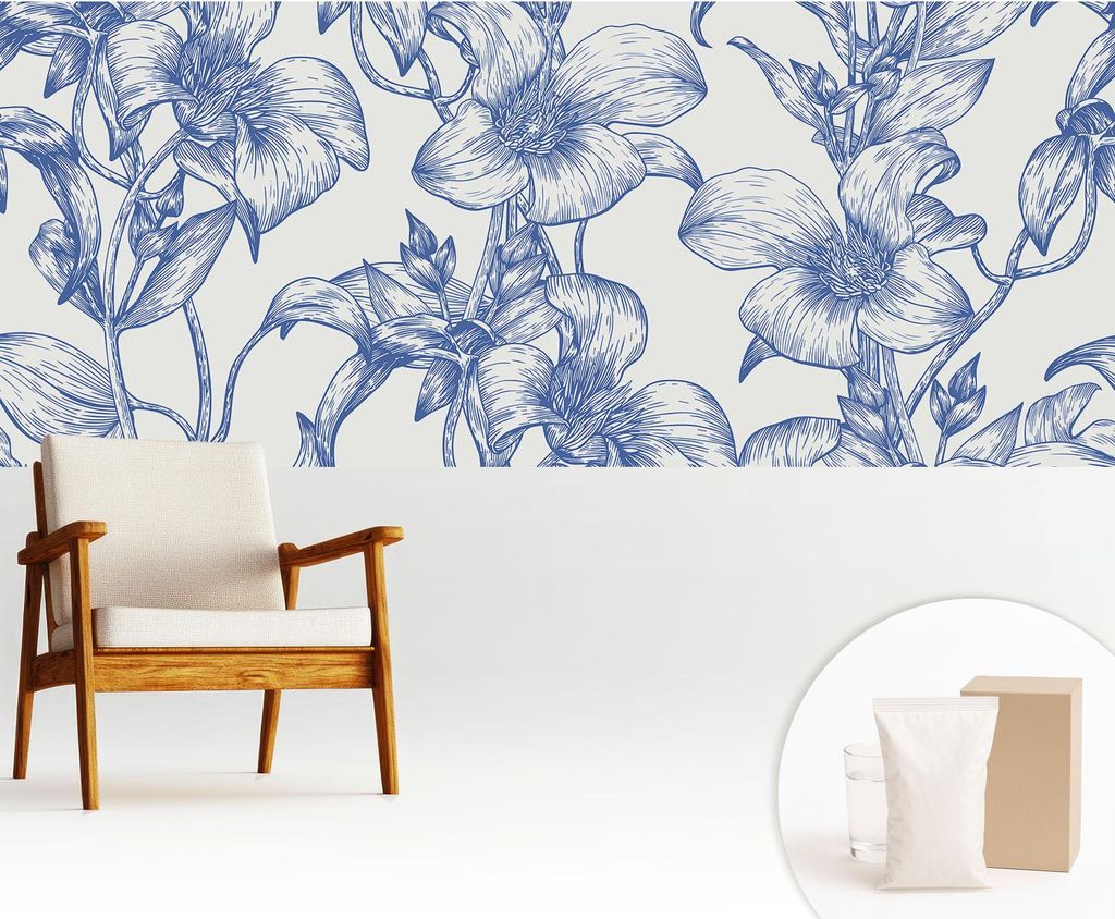Fototapete - 250x104 cm - Tapete - Wandtapete - Wandbilder - Dekofolie - Tapete Folie - Wand - Dekoration - Wohnzimmer - Blütenzweige