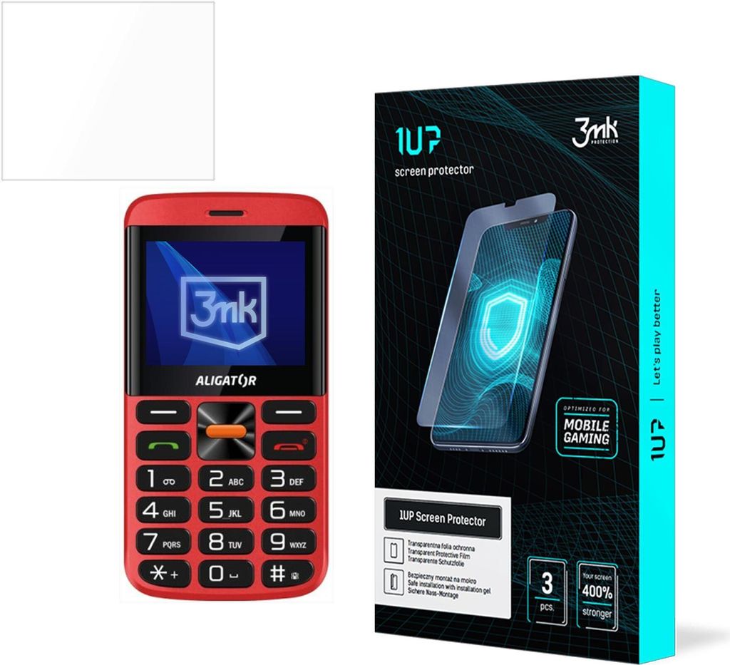 3mk Display Schutzfolie 1UP für Aligator A910 4G transparent Gaming (3 Stück)
