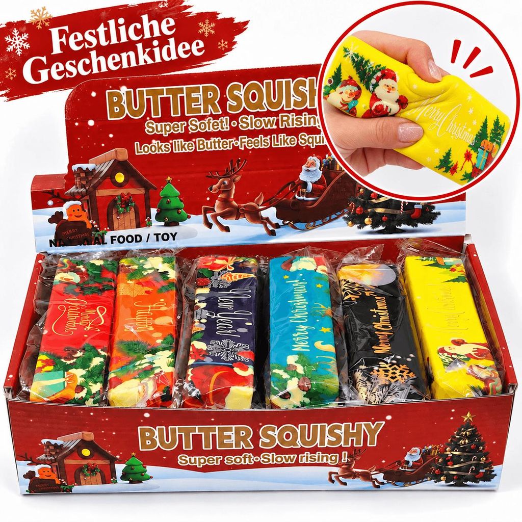 12er Set Christmas Butter Squishies  – Langsam Produktbild 