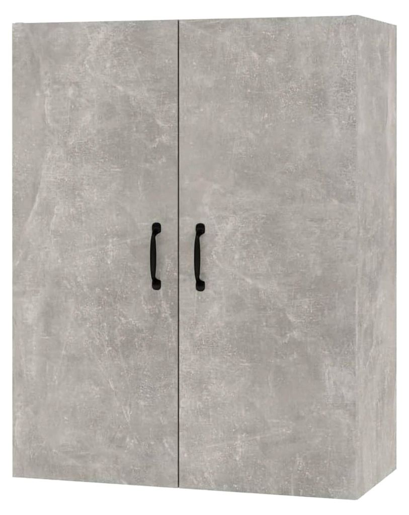 Hängeschrank in Betongrau 69,5x34x90 cm aus Holzwerkstoff, Aufbewahrungsschrank, Wohnzimmerschrank, Lagerschrank, Beistellschrank