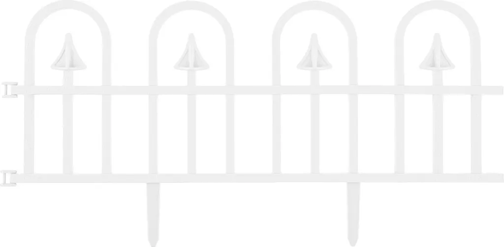 Clôture fer forgé blanc 2,3m : solution durable pour bordures de jardin