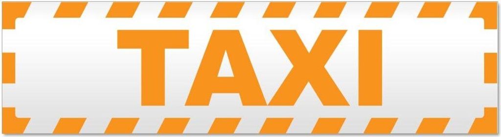 Kiwistar - Autoaufkleber - Orange - 30 x 8 cm - Ta x i gestreift - Hinweis Aufkleber Sticker für Auto, Kfz, Fahrrad, PKW, LKW