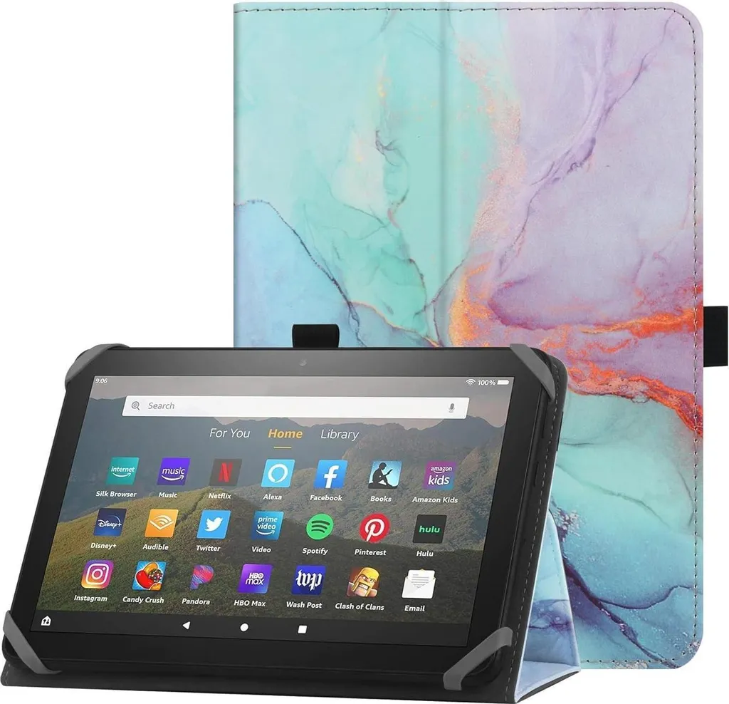 Custodia Universale Tablet 8 Pollici Marmo Blu - Eleganza da Vivere
