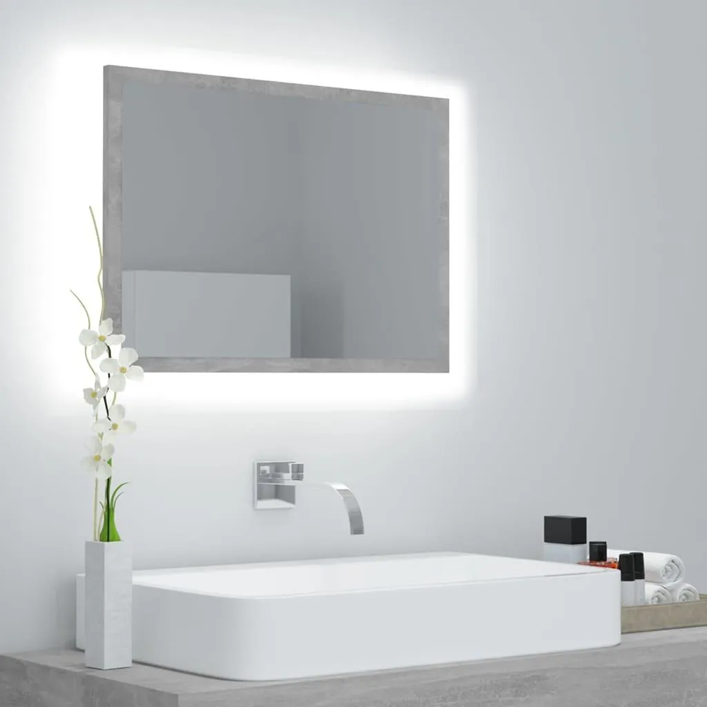 Specchio LED Grigio Cemento 60x37: Il Mai-Più-Senza per il tuo Bagno - 2