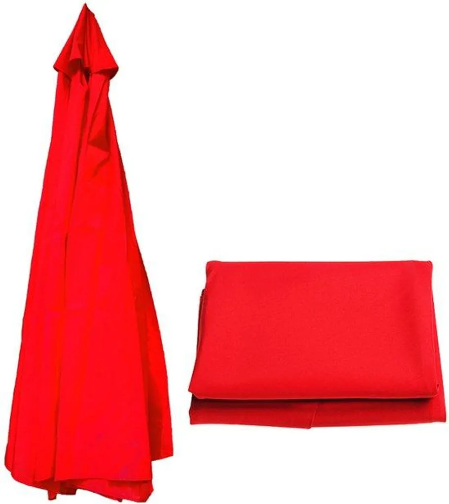 Toile pour parasol de jardin rouge 270 cm - Toile seule pour 8 branches