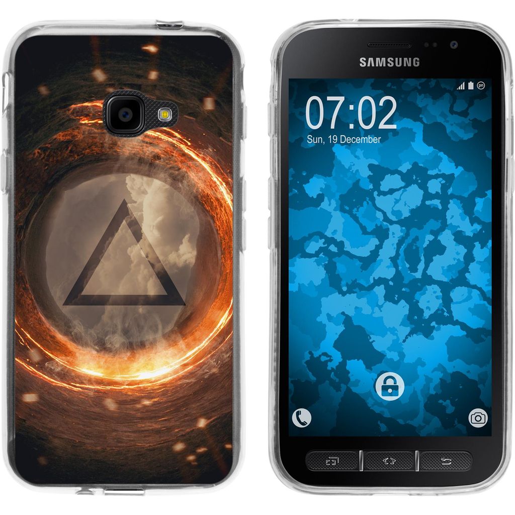 PhoneNatic Case kompatibel mit Samsung Galaxy Xcover 4 / 4s Silikon-Hülle Element Feuer M3