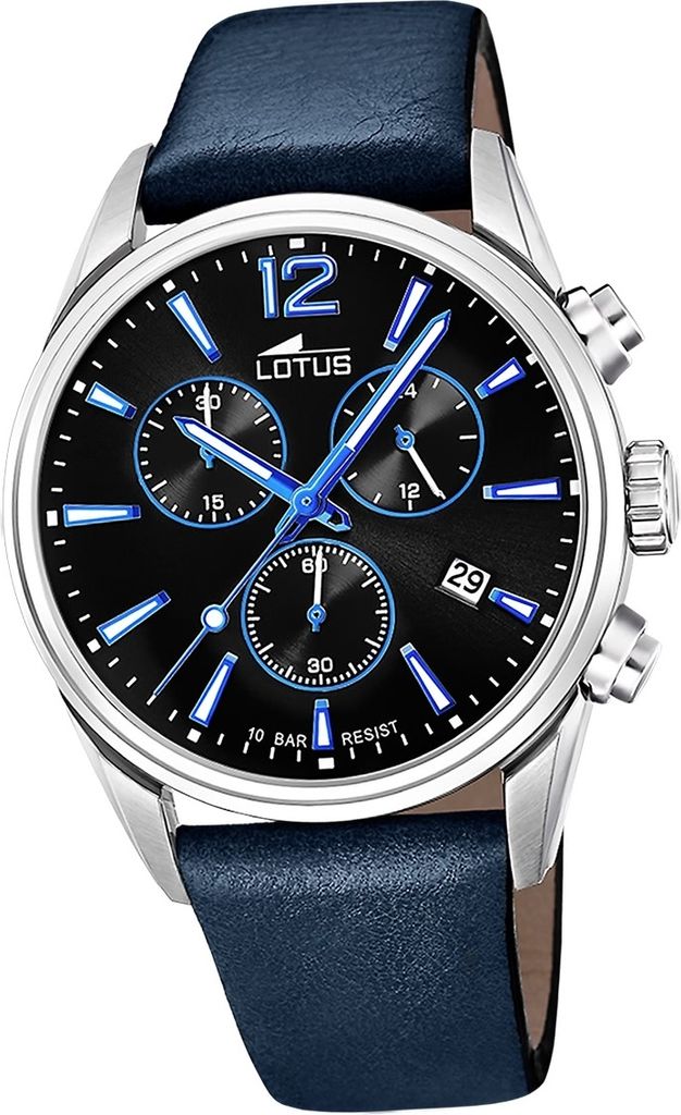 Lotus Leder Herren Uhr Armbanduhr blau Luxus Elegant Classic D2UL18691/6