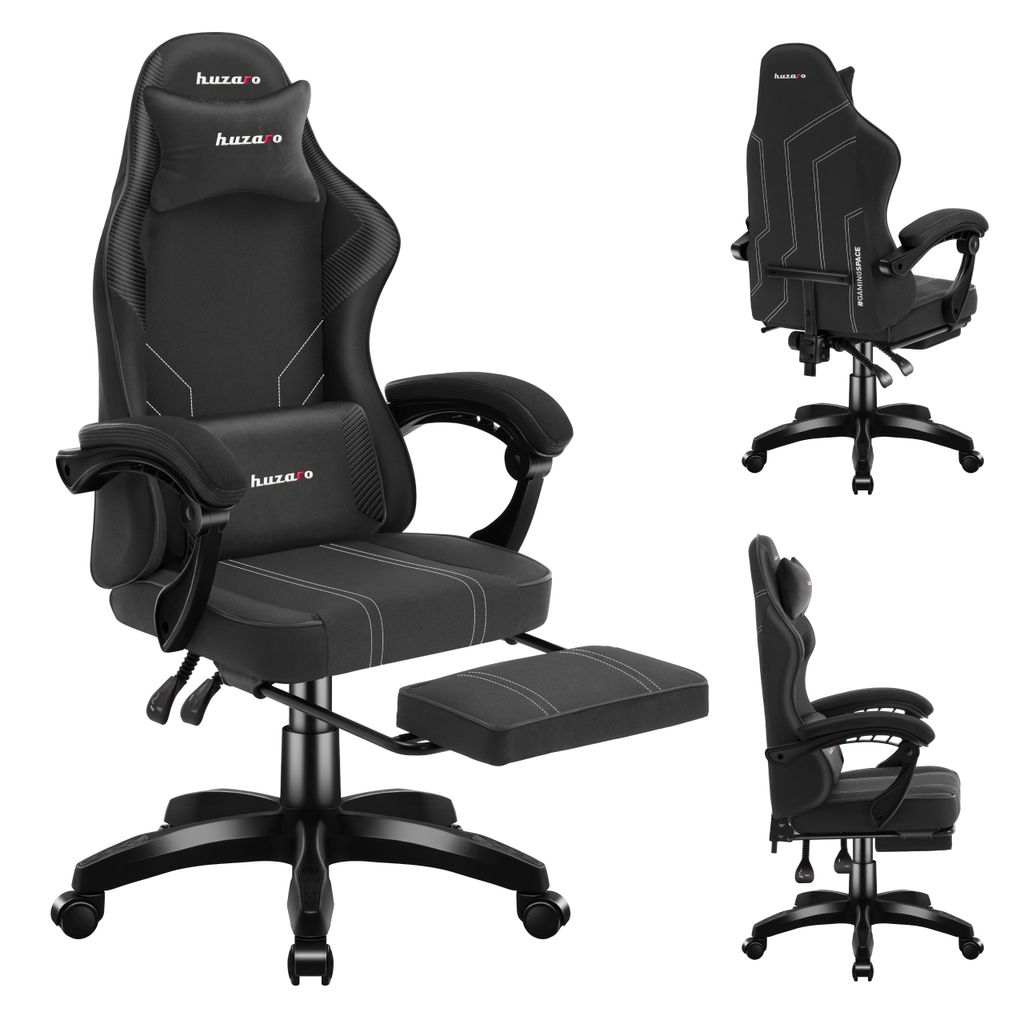 Herní židle Huzaro Force 3.7 Carbon Black s ergonomickým Obrázek produktu 