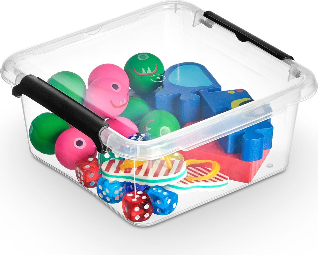 Contenitore in plastica con coperchio, scatola organizer Immagine del prodotto 