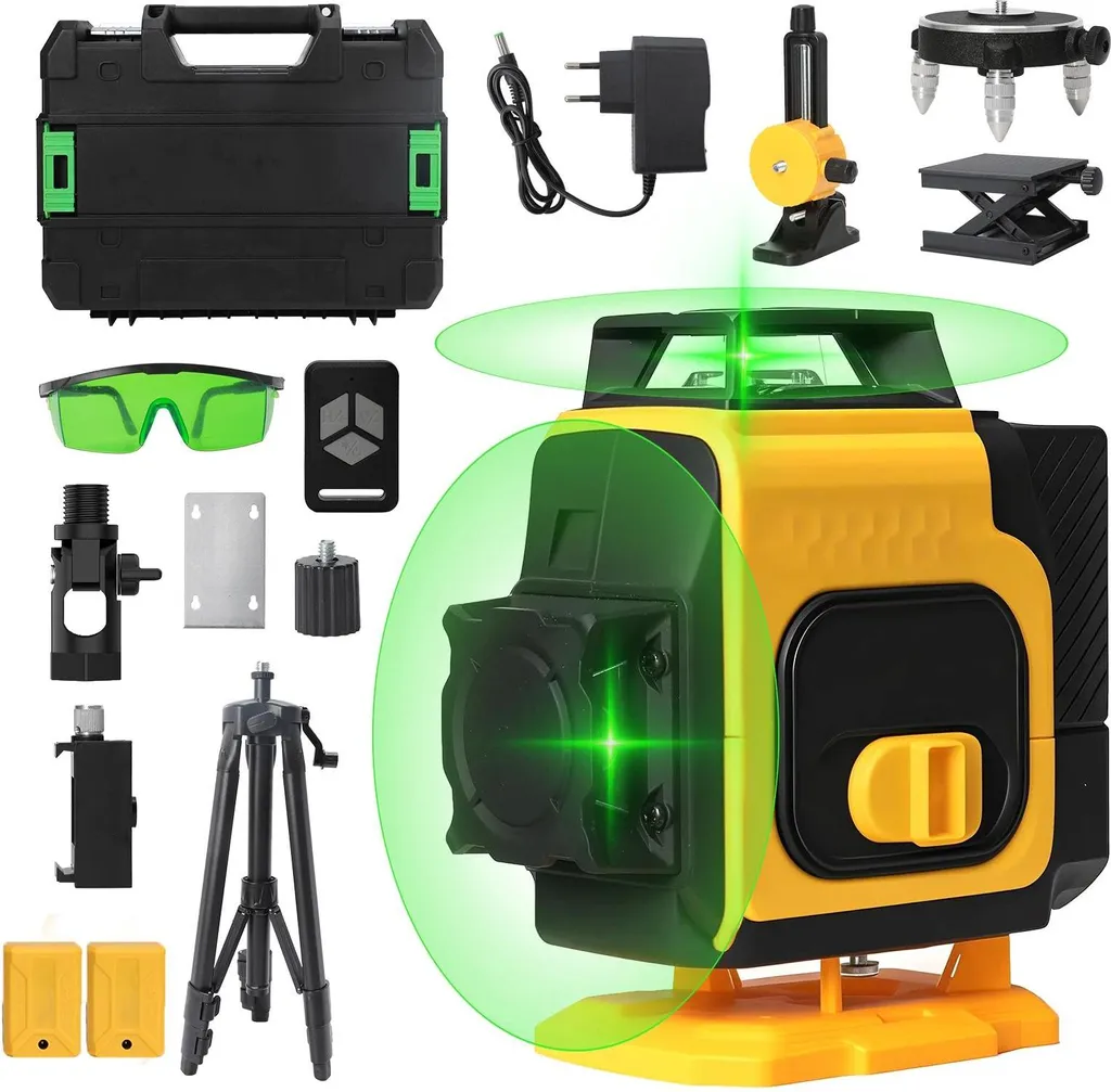 Niveau laser 4D autonivelant avec kit de boîte de transport rigide PRO