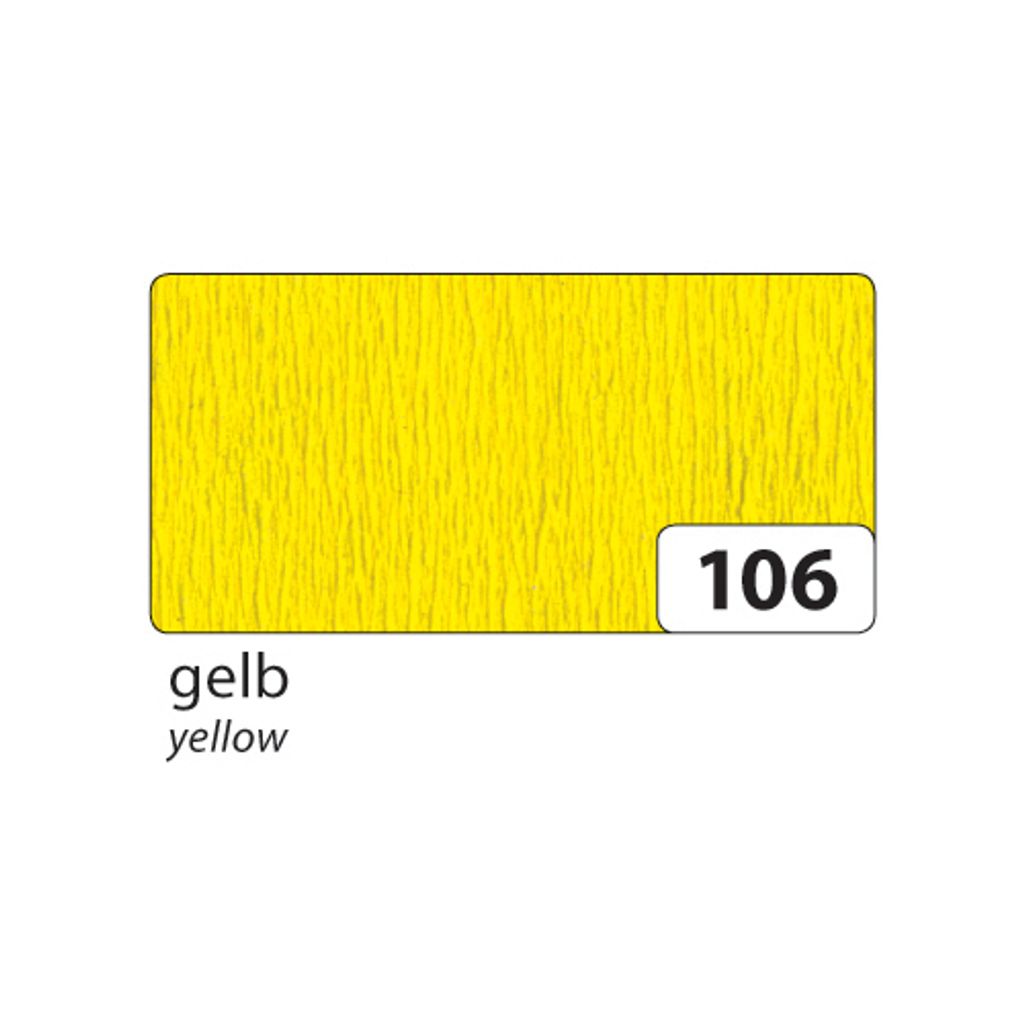 folia Krepppapier-Lagen (B)500 mm x (L)2,5 m gelb 10 Lagen
