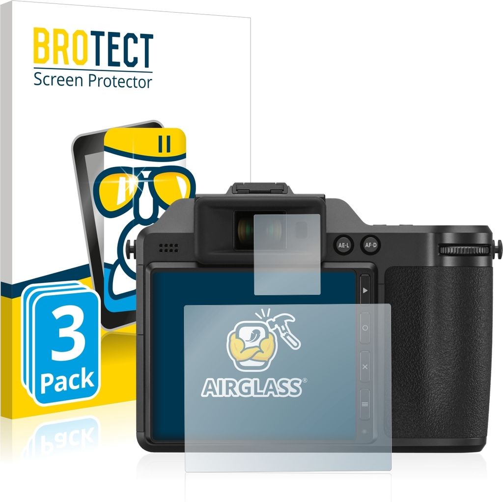 3x BROTECT Schutzglas für Fujifilm X-H2 Schutzfolie Panzer Folie Glas Display Schutz klar