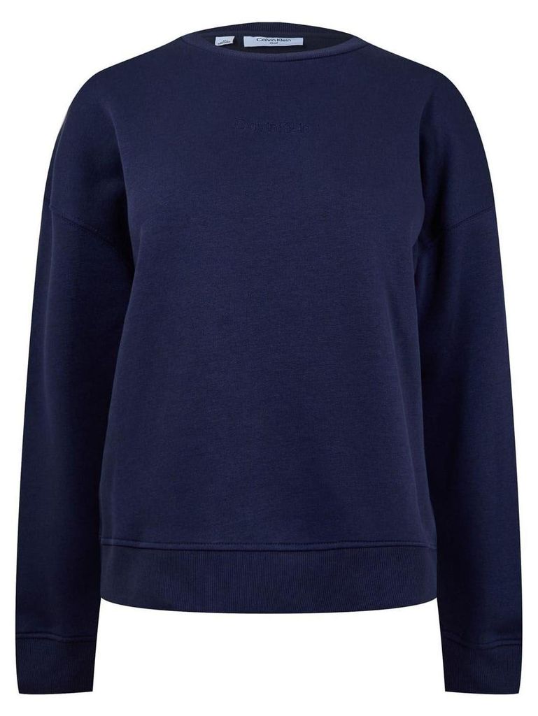 Calvin Klein - Sweatshirt für Damen, Regulär, Drop-Ärmel GT26149 (38 DE) (Marine)