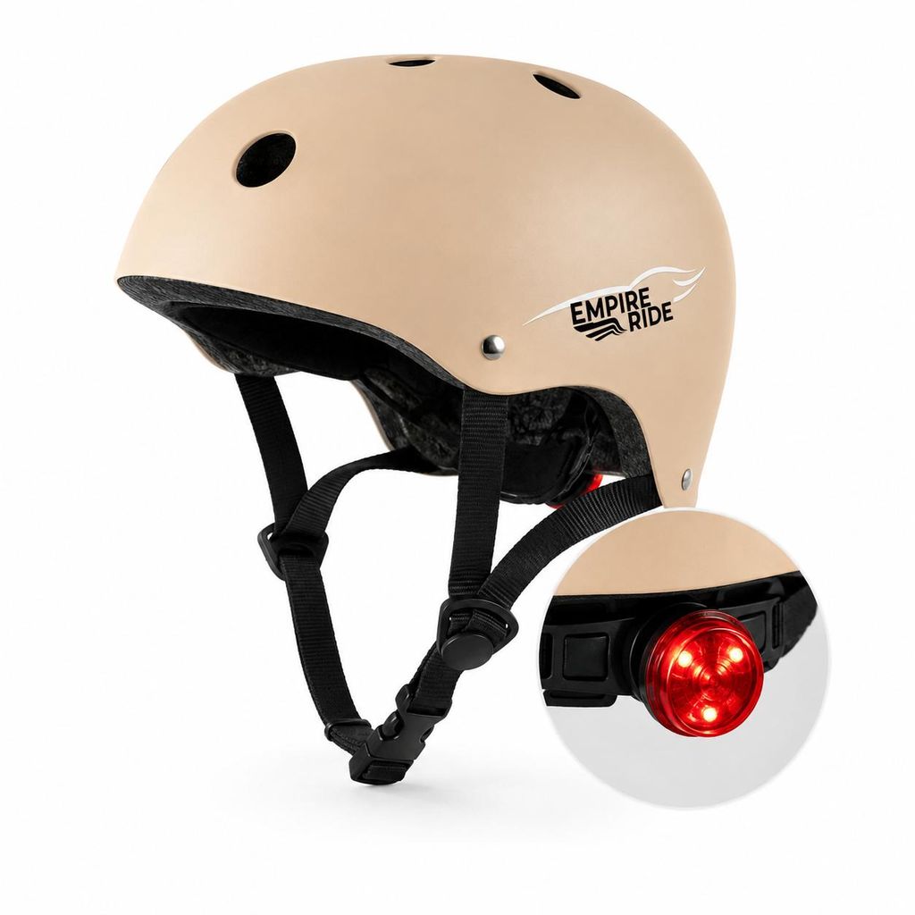 Kask Dziecięcy Rowerowy Hulajnoga LED Regulacja 50-56 cm Zdjęcie produktu 